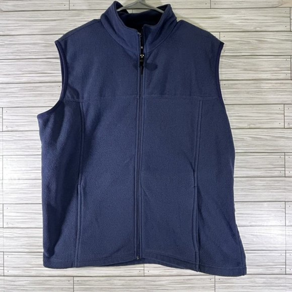 Reel‎ Legends Vest Mens Large Blue Fleece Sleeveless Outdoors Casual Mens